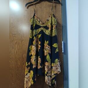 NWOT/ FREE PEOPLE black sheer floral mini dress